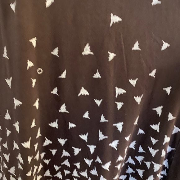 Bird pattern brown dress - Picture 7 of 7